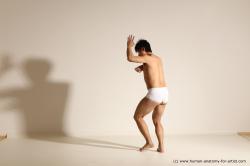 Underwear Martial art Man Asian Moving poses Average Short Black Dynamic poses Academic